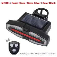 Turn Signal Bike Tail Lights Wireless Remote Control Bicycle Taillight Direction Indicator Rechargeable Road Cycling Rear Lamp