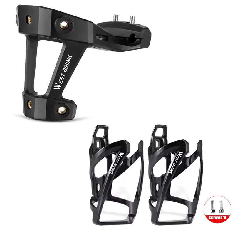 WEST BIKING Bicycle Water Bottle Cage Extension Mount for Bike Saddle Single/Double Bottles Holder Bicycle Modification Parts